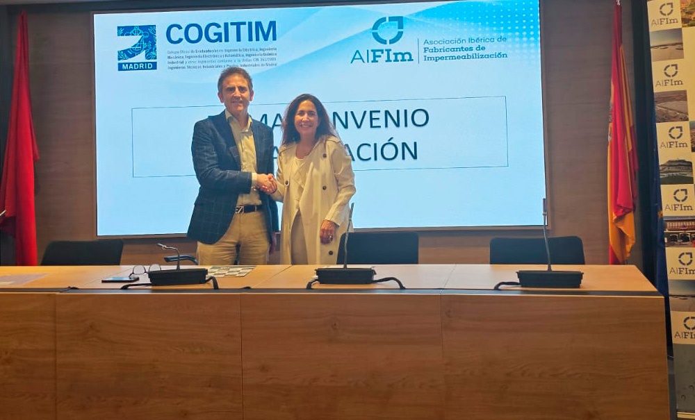 REHABILITA CON ÉXITO - AIFIm y COGITIM firman un convenio para fomentar la impermeabilización eficiente y de calidad en el ámbito industrial